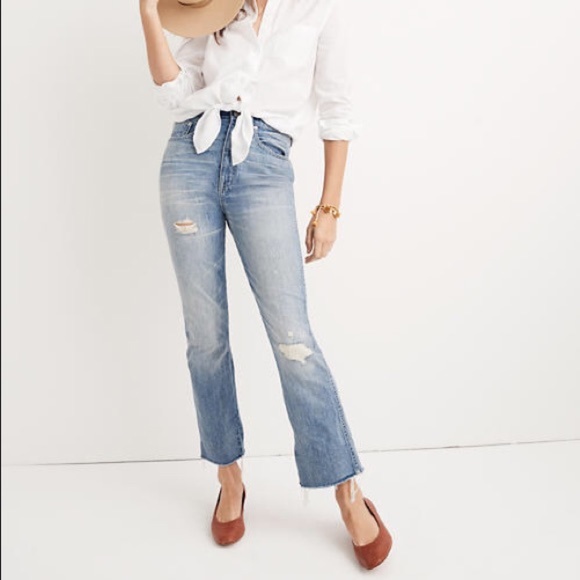 Madewell Denim - MADEWELL Rigid Demi-Boot Crop Hi Rise Jeans